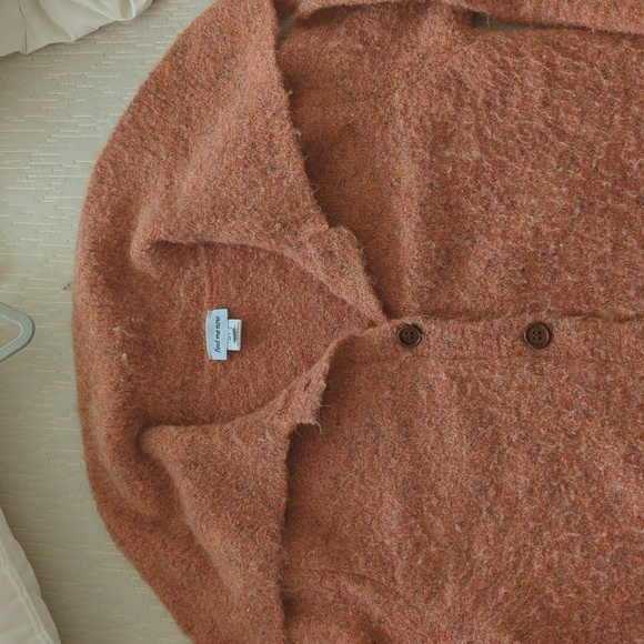 Find Me Now Cozy Orange Button-Up Sweater - Picture 3 of 4